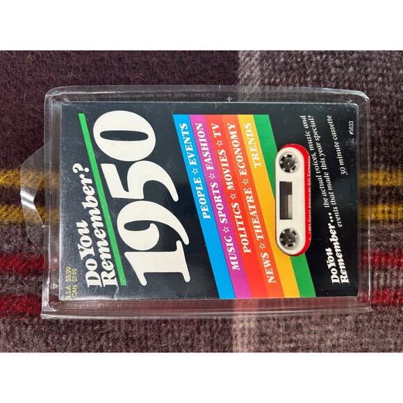 1950s Nostalgia History Cassette tape with case- The great American Gift Co - Picture 3 of 3